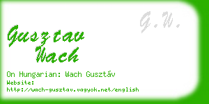 gusztav wach business card